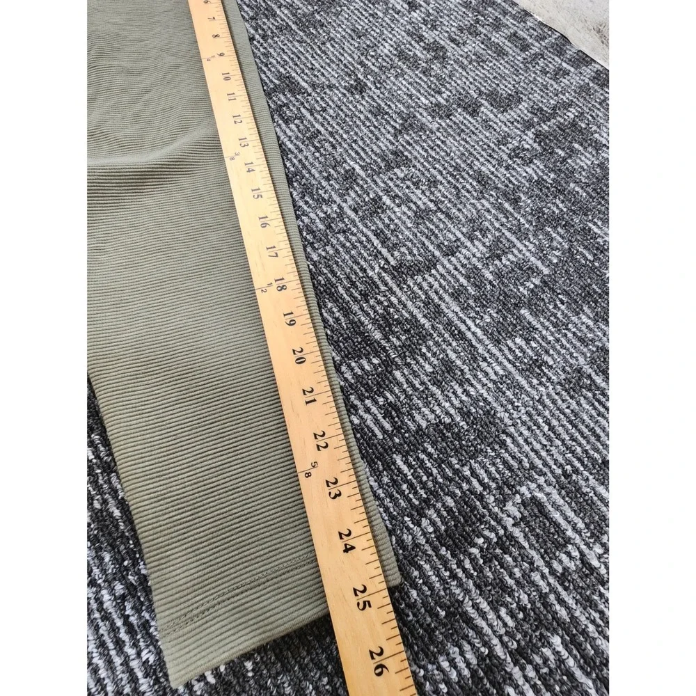 The Commons Sweater Women Large Olive Green Ottoman Texture Crewneck Ribbed NWT